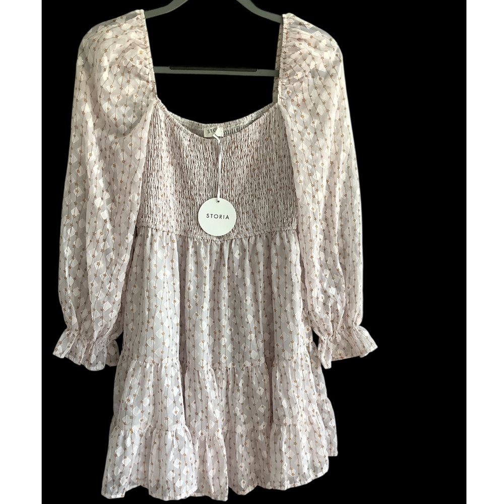 STORIA Star Dress Sparkle Whimsical Celestial Mystical Ethereal Fairy Medium - Picture 4 of 16